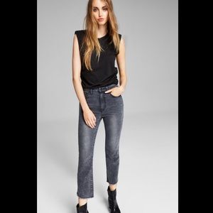 Greyish Cropped Jean